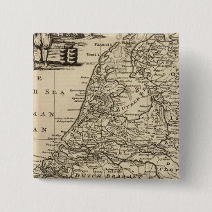 Seven United Provinces 4 2 Inch Square Button