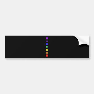 Seven vertical chakras bumper sticker