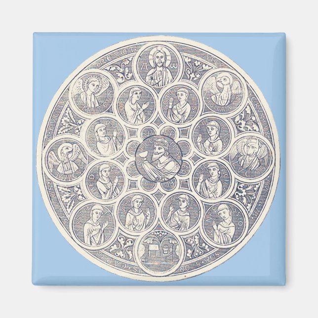 Seven virtues and Jesus Christ Magnet (Front)