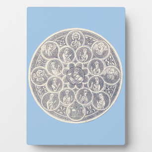 Seven virtues and Jesus Christ Plaque
