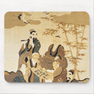 Seven wise men in the bamboo forest mouse pad