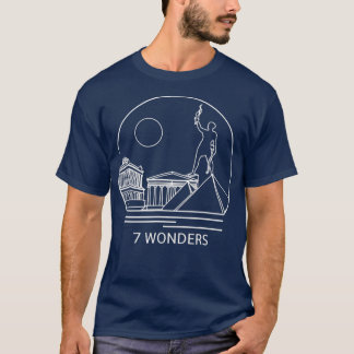 Seven Wonders Board Game Design - Tabletop T-Shirt