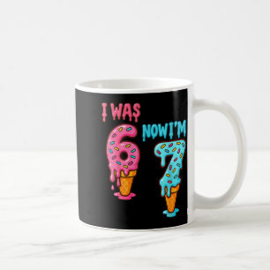Seven Year Old Birthday I Was 6 Now I'm 7 67 Ice C Coffee Mug