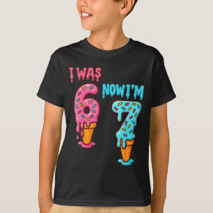 Seven Year Old Birthday I Was 6 Now I'm 7 67 Ice C T-Shirt