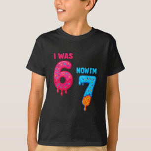 Seven Year Old Birthday I Was 6 Now I'm 7 67 Ice C T-Shirt