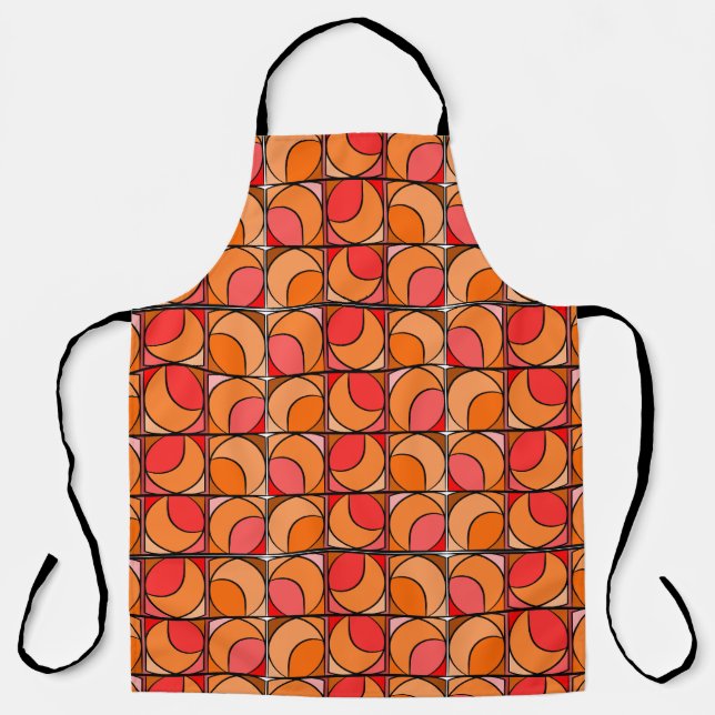 Sevenice orange printed deck apron (Front)