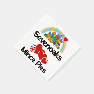 Sevenoaks, Kent UK Loves Mince Pies Napkin