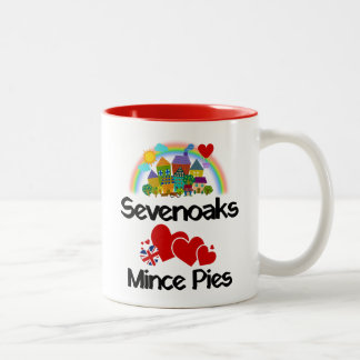 Sevenoaks, Kent UK Loves Mince Pies Two-Tone Coffee Mug