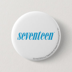 Seventeen Logo-Aqua 2 Inch Round Button