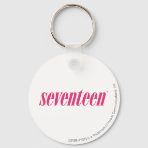 Seventeen Logo-Magenta Keychain