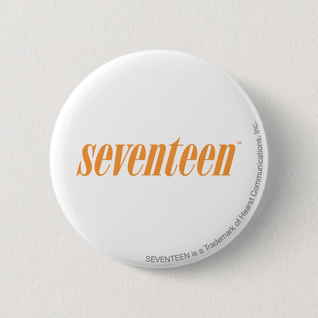 Seventeen Logo-Orange 2 Inch Round Button (Front)