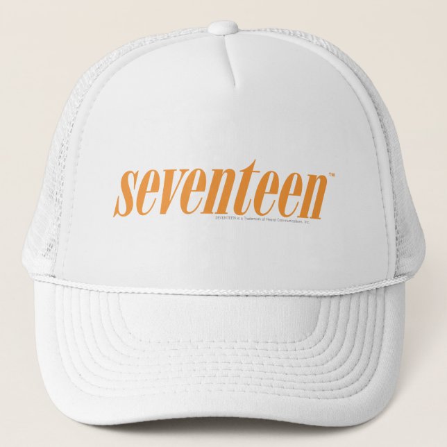 Seventeen Logo-Orange Trucker Hat (Front)
