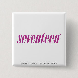 Seventeen  Logo-Purple 2 Inch Square Button