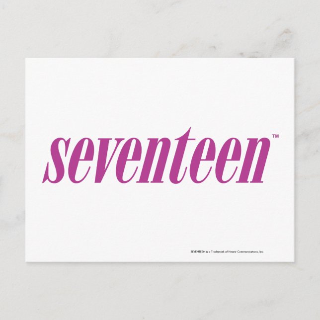 Seventeen  Logo-Purple Postcard (Front)