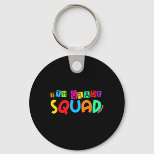 Seventh 7th Grade Squad Back To School First Day O Keychain