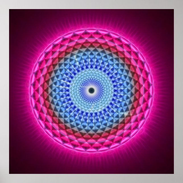 Seventh Chakra - Sahasrara - 1000 Petalled Lotus Poster (Front)