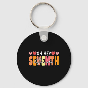 Seventh Grade Kids Girl Back To School Students Te Keychain