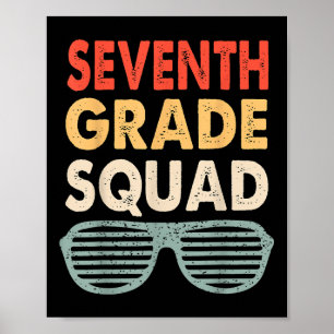 Seventh Grade Squad Crew Back To School 7th Grade Poster