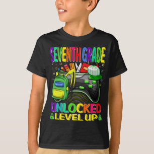 Seventh Grade Unlocked Level Up Video Game T-Shirt