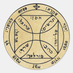 Seventh Pentacle of the Sun Classic Round Sticker