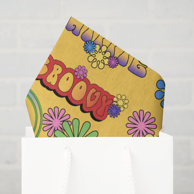 Seventies hippie pattern tiled party tissue paper (Gift Bag)