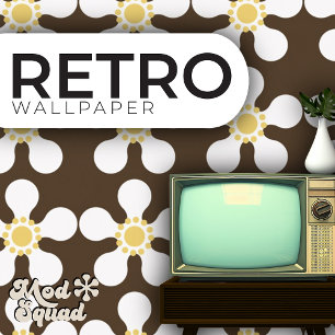 Seventies Mod flower pattern Wallpaper