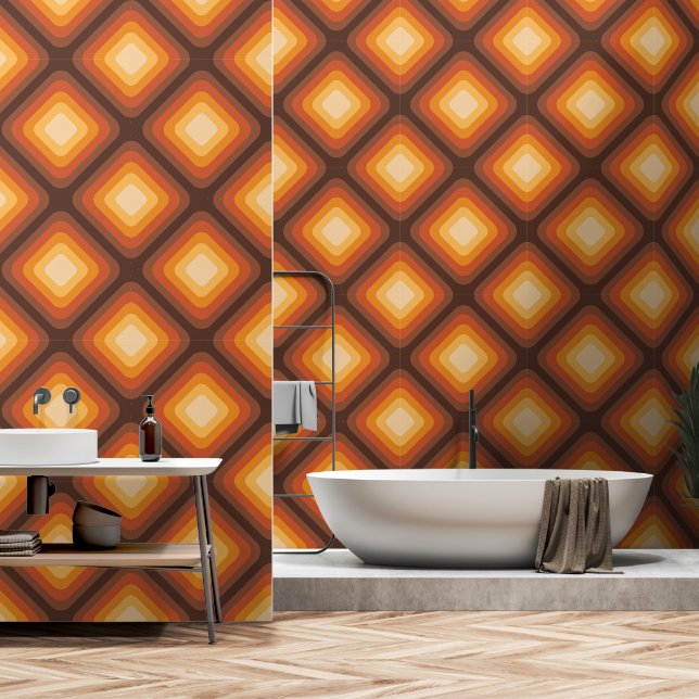 Seventies Mod pattern Wallpaper (Bathroom)