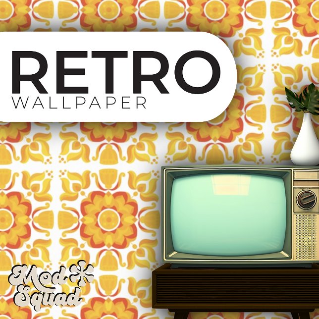 Seventies retro flower pattern wallpaper (Creator Uploaded)