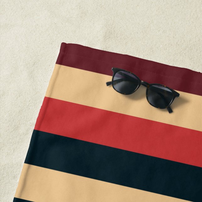 Seventies Stripes Beach Towel (In Situ)