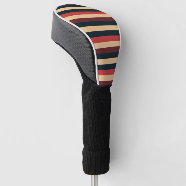 Seventies Stripes Golf Head Cover (Angled)