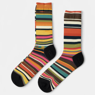 Seventies Stripes Retro Horizontal Socks