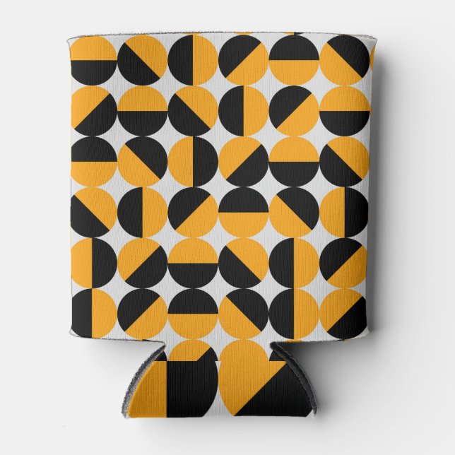 Seventies style, geometric half circles. can cooler (Front)