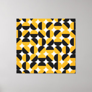 Seventies style, geometric half circles. canvas print