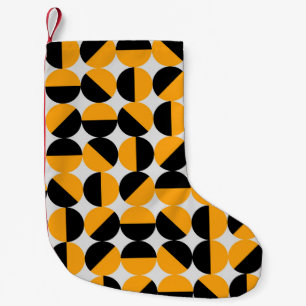 Seventies style, geometric half circles. small christmas stocking