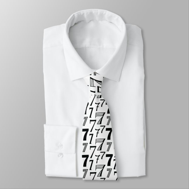 Seventieth Birthday or Seventh Anniversary Necktie (Tied)
