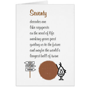 Seventy - a funny seventieth bithday poem