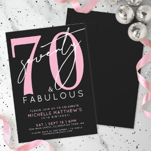 Seventy And Fabulous 70th Birthday Party Invitation