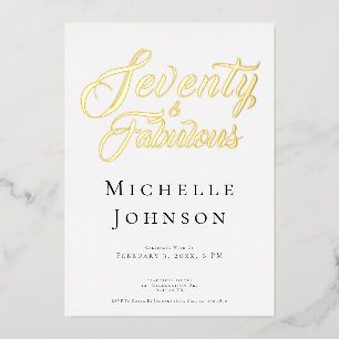 Seventy and Fabulous Minimal Pink 70th Birthday