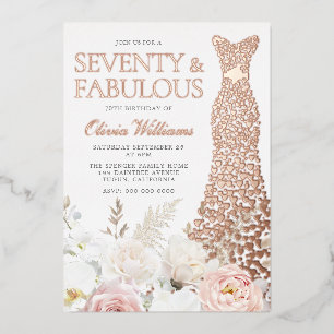 Seventy & Fabulous 70th Birthday Party Rose Gold