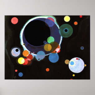 Several Circles, abstract art by Kandinsky, Poster