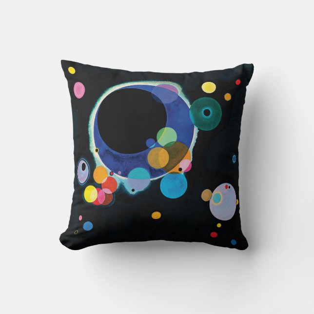 Several Circles by Wassily Kandinsky Throw Pillow (Front)