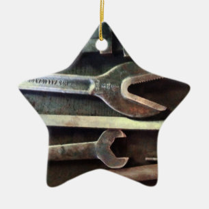 Several Wrenches Ceramic Ornament