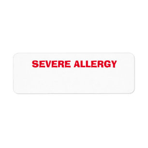 Severe Allergy health condition, concern