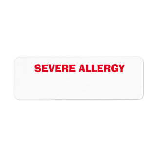 Severe Allergy health condition, concern