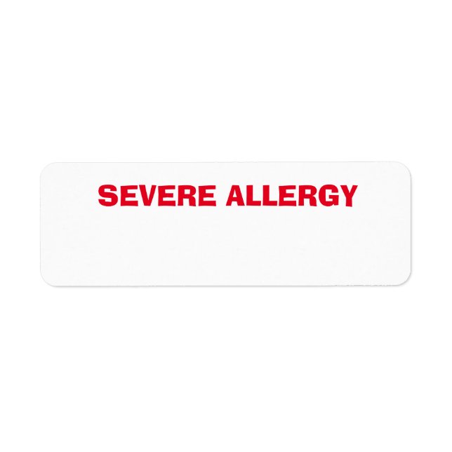 Severe Allergy health condition, concern (Front)