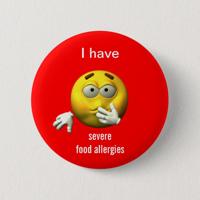 Severe food allergies button (Front)