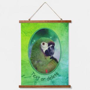 Severe Macaw Parrot Close Up Personalized  Hanging Tapestry