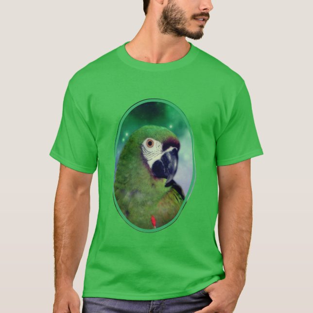 Severe Macaw Parrot Close Up T-Shirt (Front)
