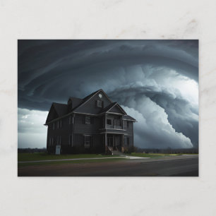 Severe Weather Storm Art Postcard
