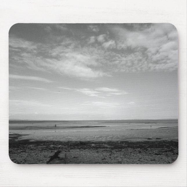 Severn Estuary at Penarth (B&W) Mouse Pad (Front)